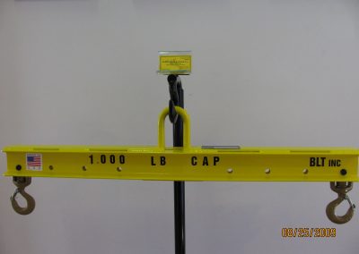 Model BLT013612-AHB adjustable hook beam, 1000# capacity with 36” maximum / 12” minimum hook position